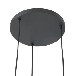 Lindby hængelampe Ovelia, brun/kaffe/beige, 3 lyskilder, E27