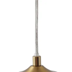 hængelampe Piatra, Ø45cm, 5 lyskilder, cognac/messing, glas^Lindby Outlet