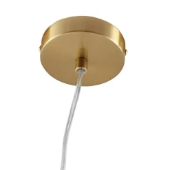 hængelampe Piatra, rav/messing, glas, Ø 16 cm, G9^Lindby New