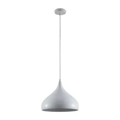 Lindby hængelampe Ritana, hvid, metal, Ø 31 cm, E27