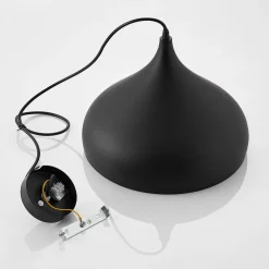 hængelampe Ritana, sæt af 2, sort-guld, metal, E27^Lindby Clearance