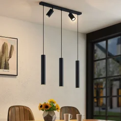 hængelampe Sanad, 70 cm, 5 lyskilder, sort, GU10^Lindby Hot