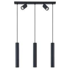 hængelampe Sanad, 70 cm, 5 lyskilder, sort, GU10^Lindby Hot