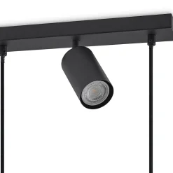 hængelampe Sanad, 116 cm, 9 lyskilder, sort, GU10^Lindby Online