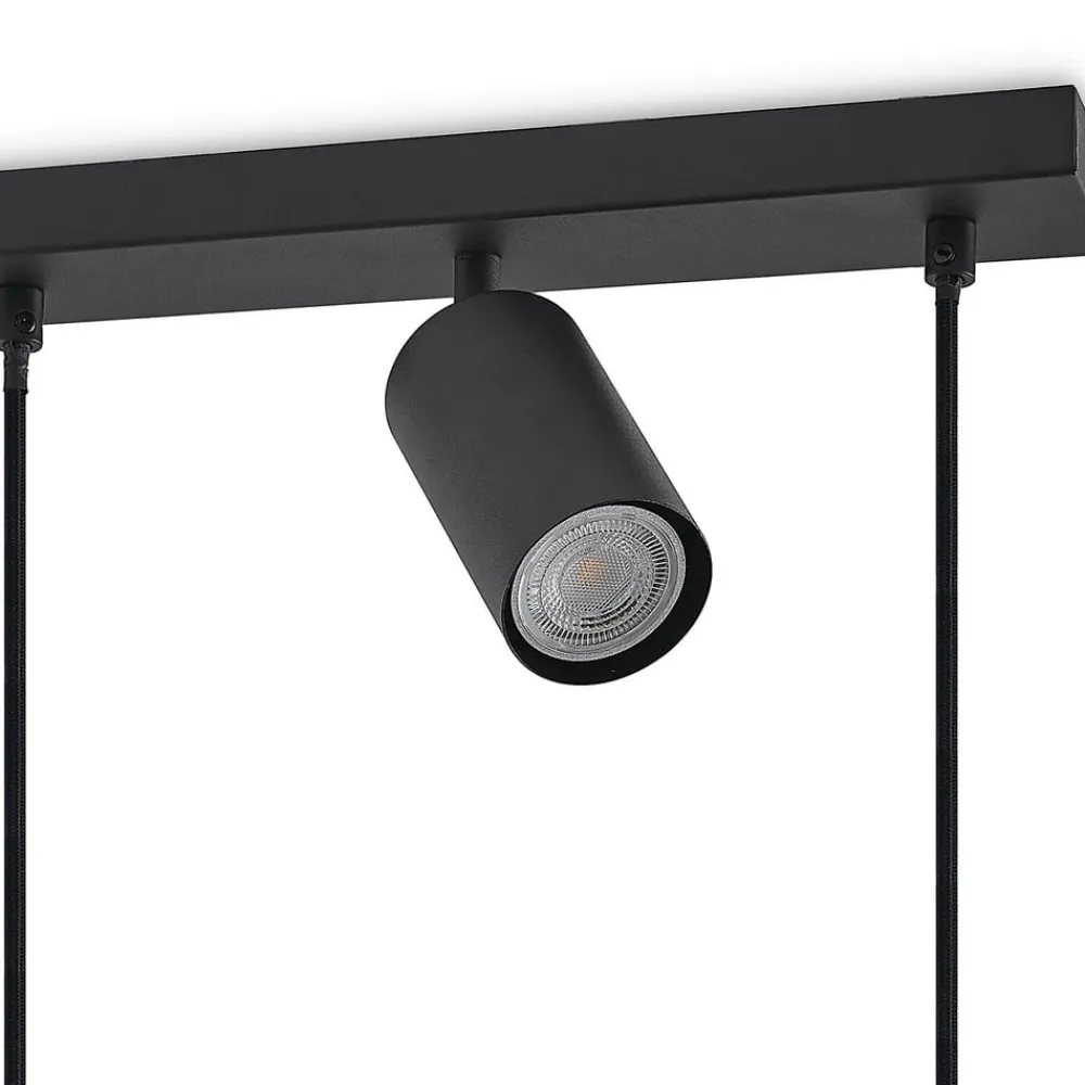 hængelampe Sanad, 116 cm, 9 lyskilder, sort, GU10^Lindby Online