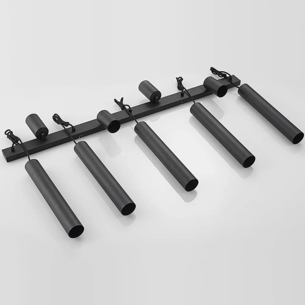 hængelampe Sanad, 116 cm, 9 lyskilder, sort, GU10^Lindby Online