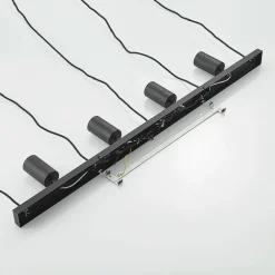 hængelampe Sanad, 116 cm, 9 lyskilder, sort, GU10^Lindby Online