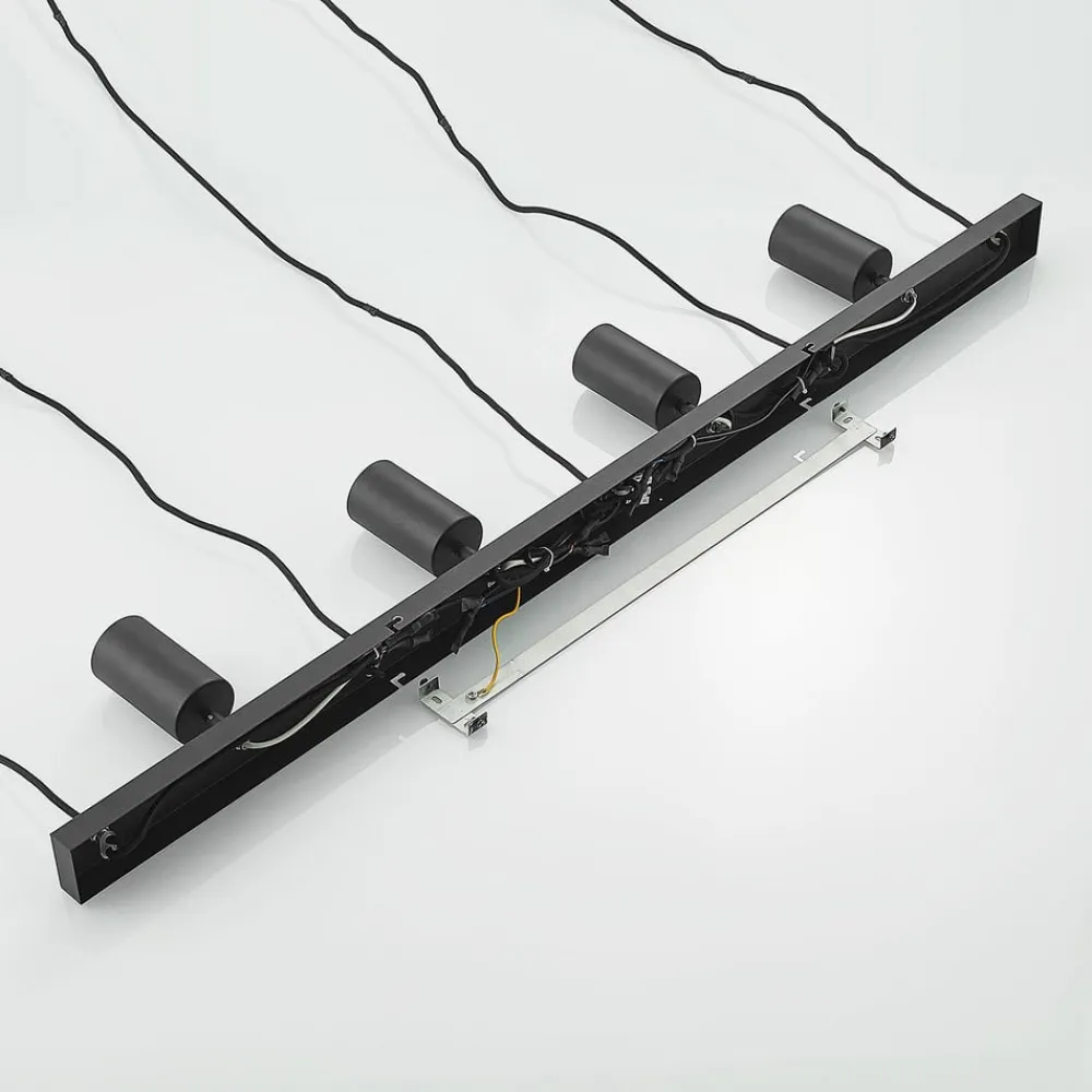 hængelampe Sanad, 116 cm, 9 lyskilder, sort, GU10^Lindby Online