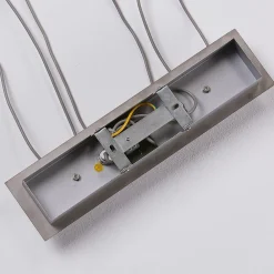 hængelampe Simeon, nikkelfarvet, glas, 73 cm, E14^Lindby Hot