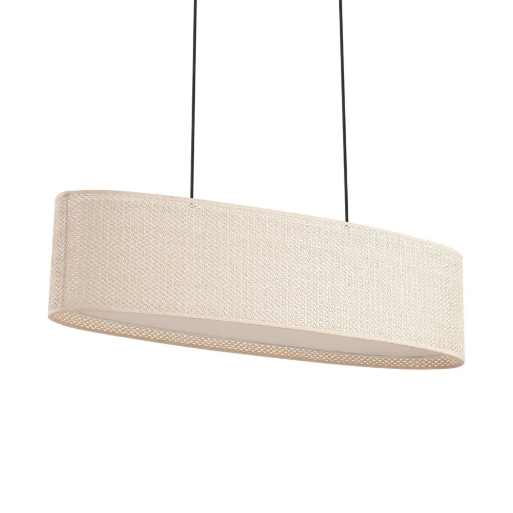 hængelampe Soula, 78 cm, beige, plast, E27^Lindby Best