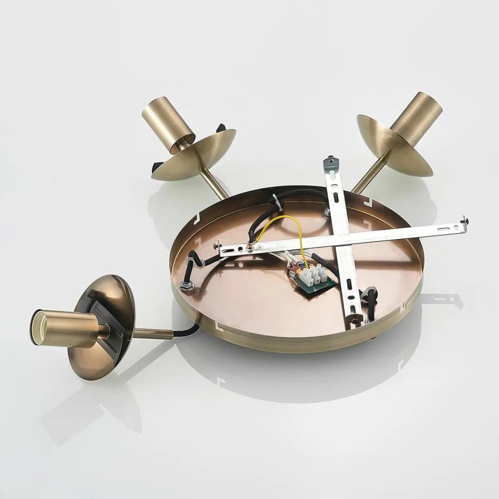 hængelampe Teeja, amber, 3 lyskilder, Ø52cm, glas, E27^Lindby Online