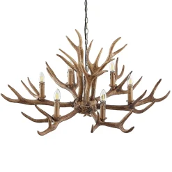 hængelampe Tejask, Ø 102 cm, 6 lyskilder, gevir, E14^Lindby Sale