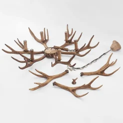 hængelampe Tejask, Ø 102 cm, 6 lyskilder, gevir, E14^Lindby Sale