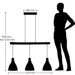 hængelampe Trebale, E27, Ø 28 cm, 3 lyskilder, træ^Lindby Sale