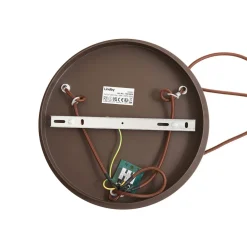 Lindby hængelampe Valentina, E27, Ø 49 cm, røgfarvet grå, glas