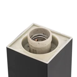 Lindby Honula sokkellampe, 45 cm, mørkegrå, IP44, E27