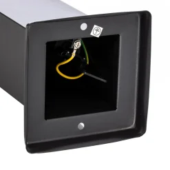 Lindby Honula sokkellampe, 45 cm, mørkegrå, IP44, E27