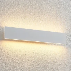 Lindby Gang|Væglamper>Ignazia LED-væglampe, 47 cm, hvid, metal, op/ned