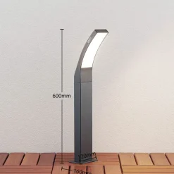 Ilvita LED-vejlampe, 60 cm, antracit, metal, IP54^Lindby New