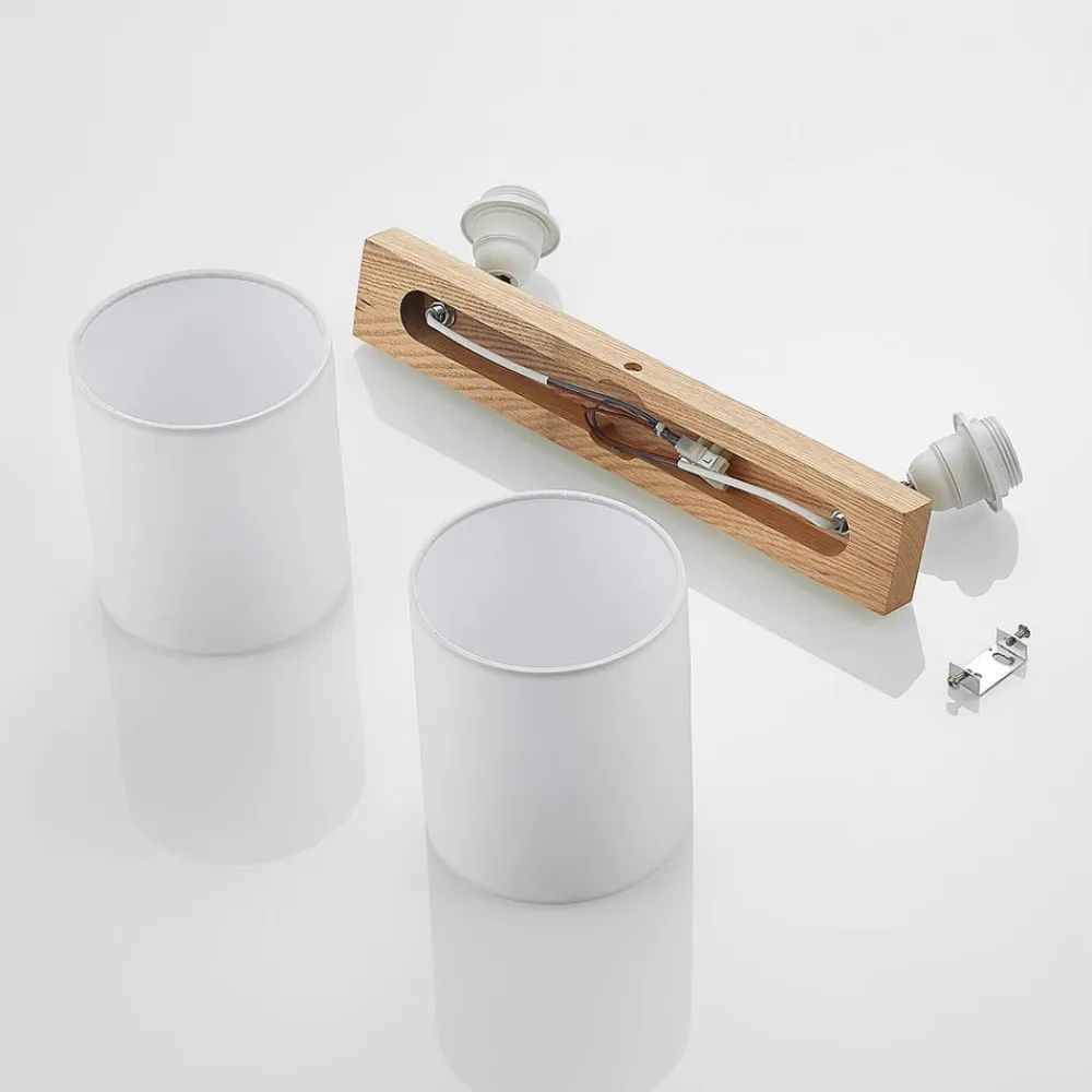 Imarin loftspot, 2 lyskilder, eg/hvid^Lindby Online