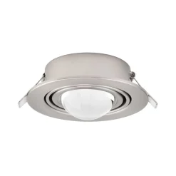 Lindby Indbygningsspots>indbygningsspot Jyla, nikkel, 3.000 K, Ø 13 cm, linse