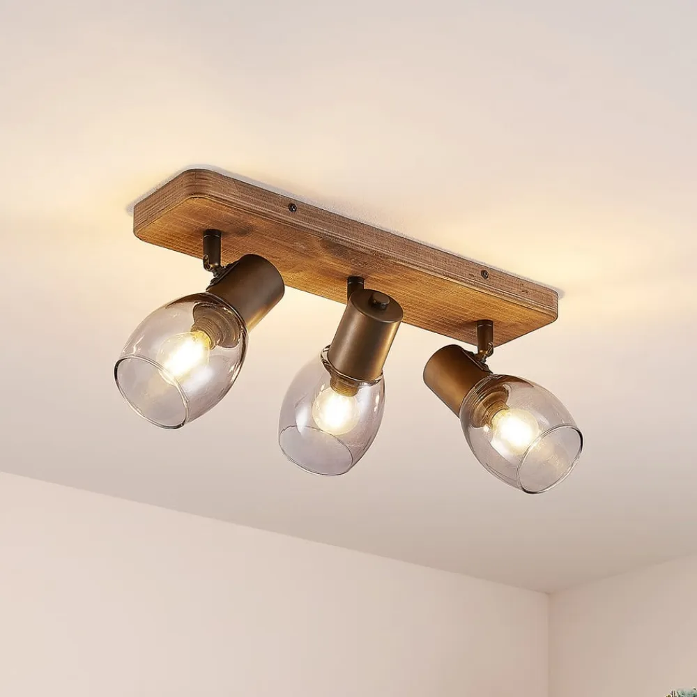 Lindby Loftlamper|Spotlights>Ineska loftspot, 3 lyskilder, kantet