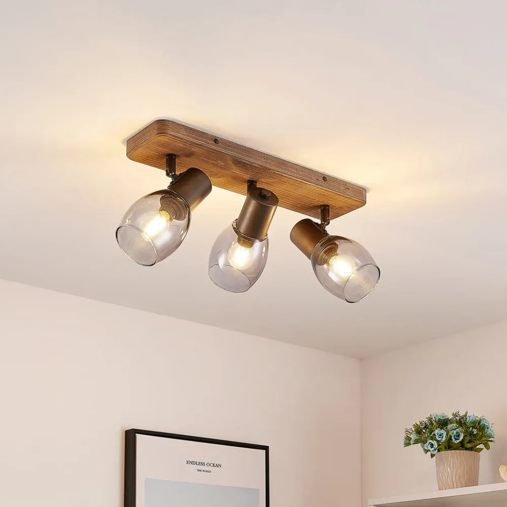 Lindby Loftlamper|Spotlights>Ineska loftspot, 3 lyskilder, kantet