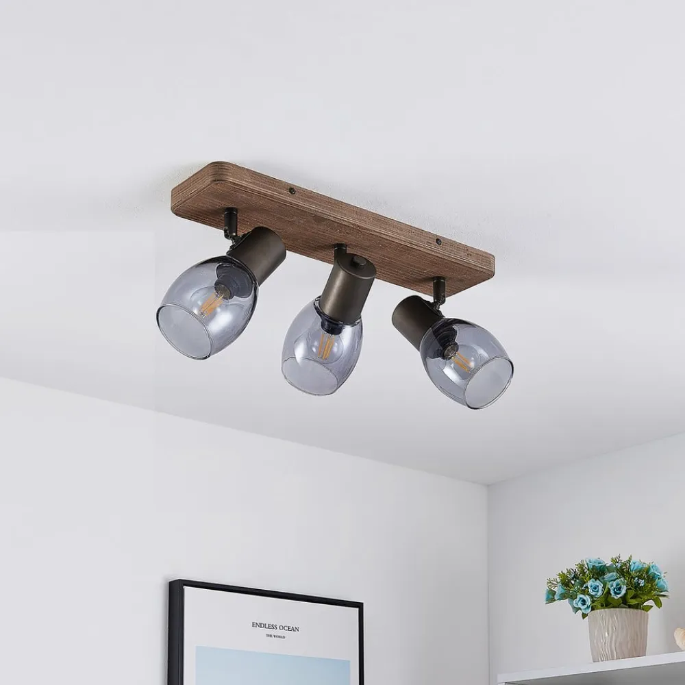 Lindby Loftlamper|Spotlights>Ineska loftspot, 3 lyskilder, kantet