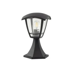 Lindby Isidoro sokkellampe, sort, højde 28 cm, plast