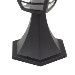 Lindby Isidoro sokkellampe, sort, højde 28 cm, plast