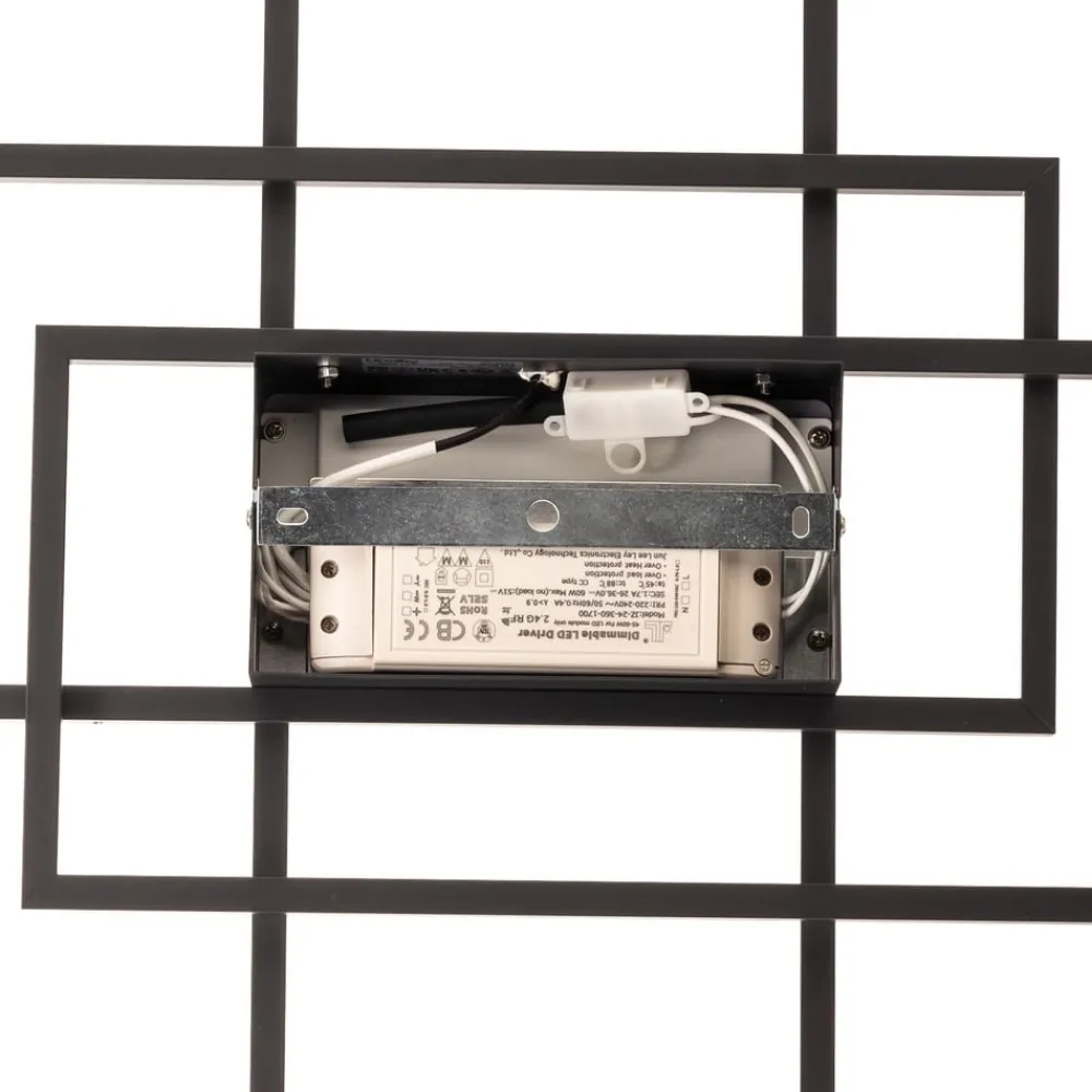 Ismera LED-loftslampe 3 rammer, antracit^Lindby Hot