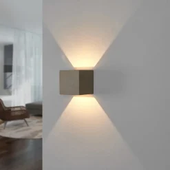 Jayden væglampe i kantet form, sæt med 2 stk^Lindby