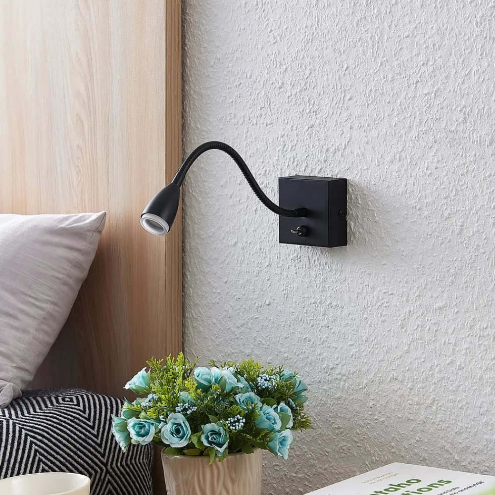 Lindby Væglamper|Væglamper>Jolka LED-læselampe, afbryder, mat sort