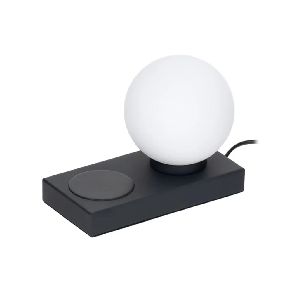 Lindby Arbejdsrum/Kontor|Bordlamper>Junis bordlampe, sort, opladningsfunktion