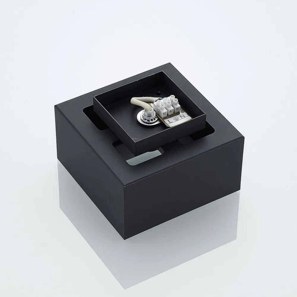 Lindby Loftlamper|Loftlamper>Kasi loftlampe, sort, 1 lyskilde, 14 x 14cm