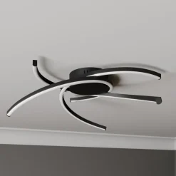 Lindby Katris LED-loftlampe, 58 cm, sort