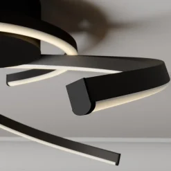 Lindby Katris LED-loftlampe, 58 cm, sort