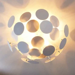 Kinan loftlampe, Ø 54 cm, hvid, metal, E14^Lindby Discount