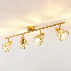 Kosta loftlampe, 4 lyskilder, messing^Lindby Clearance