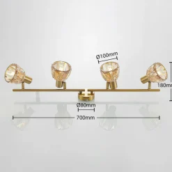 Kosta loftlampe, 4 lyskilder, messing^Lindby Clearance