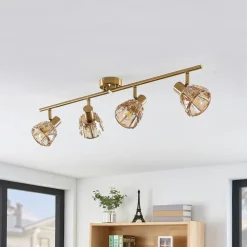 Kosta loftlampe, 4 lyskilder, messing^Lindby Clearance