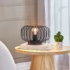 Krish bordlampe i bur-look, sort^Lindby Online