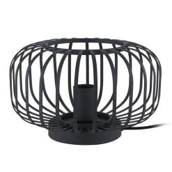 Krish bordlampe i bur-look, sort^Lindby Online