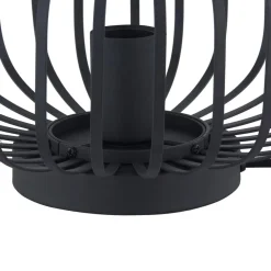 Krish bordlampe i bur-look, sort^Lindby Online