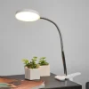 LED clip-on bordlampe Milow, hvid, metal, 36 cm høj^Lindby Discount