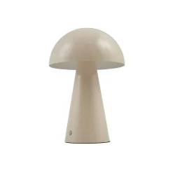 LED genopladelig bordlampe Nevijo, beige, Ø20cm, USB, dæmper^Lindby Sale
