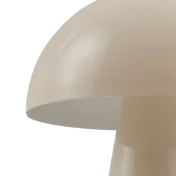 LED genopladelig bordlampe Nevijo, beige, Ø20cm, USB, dæmper^Lindby Sale