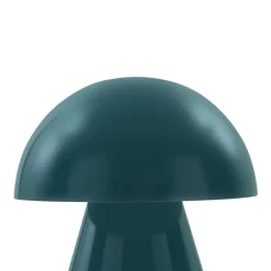 LED genopladelig bordlampe Nevijo, petrol, Ø18cm, USB, dæmper^Lindby Best