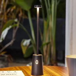 LED genopladelig bordlampe Noelani, højde 30 cm, IP44, dæmpbar^Lindby Discount