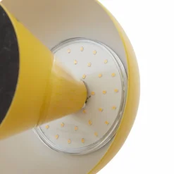 LED genopladelig bordlampe Nevijo, gul, Ø18cm, USB, dæmper^Lindby Outlet